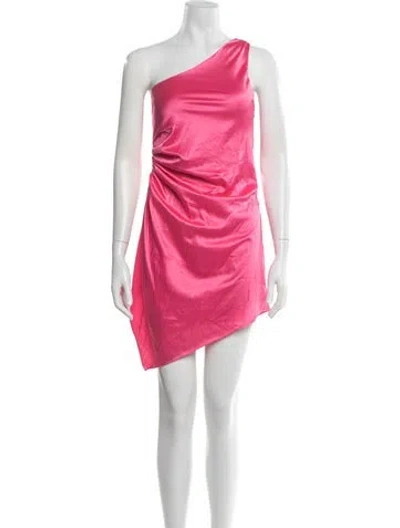 Pre-owned Baobab One-shoulder Mini Dress In Pink