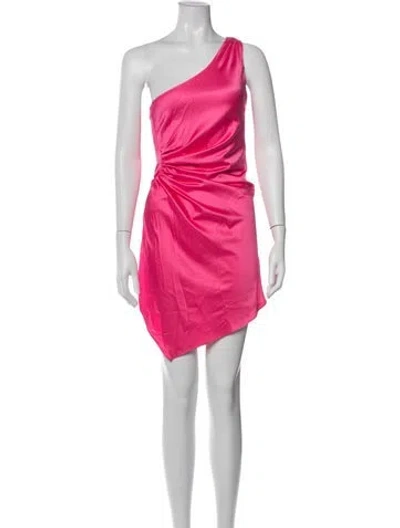 Pre-owned Baobab One-shoulder Mini Dress In Pink