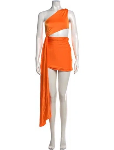 Pre-owned Baobab One-shoulder Mini Dress W/ Tags In Orange