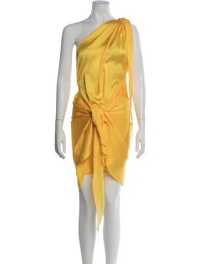 Pre-owned Baobab One-shoulder Mini Dress W/ Tags In Yellow