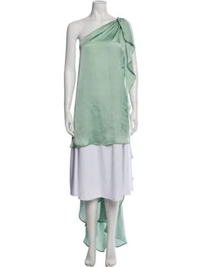 Pre-owned Baobab One-shoulder Sleeveless Tunic In Green