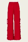 Baobab Parma Side-slit Wide-leg Pants In Red