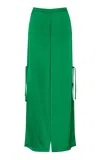 Baobab Parma Side-slit Wide-leg Pants In Green