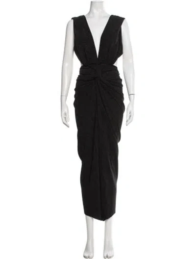 Pre-owned Baobab Patterned Long Dress In Black