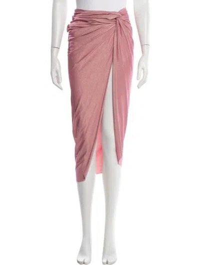 Pre-owned Baobab Patterned Midi Length Skirt In Pink