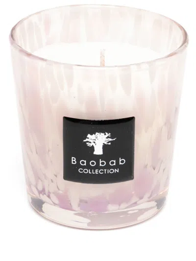 Baobab Pearls White Scented Candle In Violett
