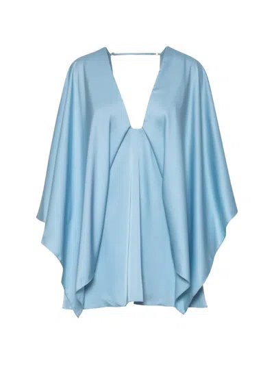 Baobab Pietro Mini V-neck Dress In Blue