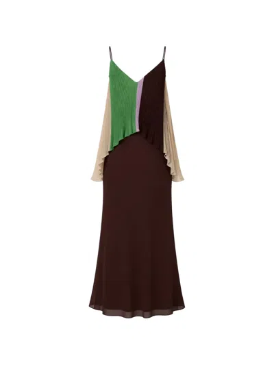 Baobab Pleated Danielle Layered Maxi Dress In Multi