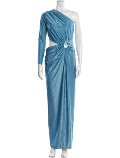 Pre-owned Baobab Printed Long Dress In Blue
