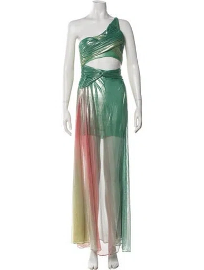 Pre-owned Baobab Printed Long Dress In Green