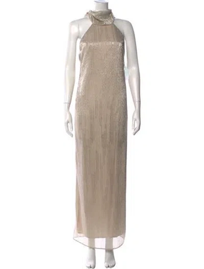 Pre-owned Baobab Printed Long Dress In Neutrals