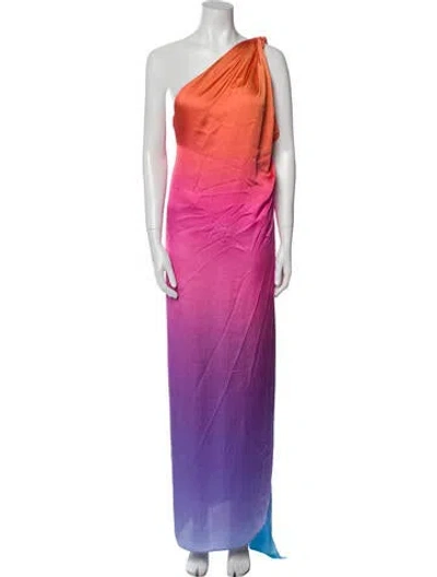 Pre-owned Baobab Printed Long Dress In Pink