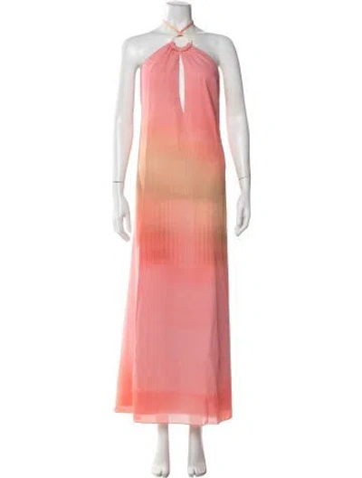 Pre-owned Baobab Printed Long Dress In Pink