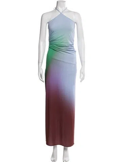Pre-owned Baobab Printed Long Dress In Purple
