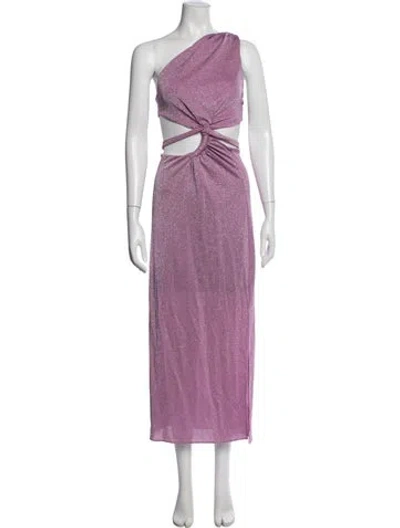 Pre-owned Baobab Printed Long Dress In Purple