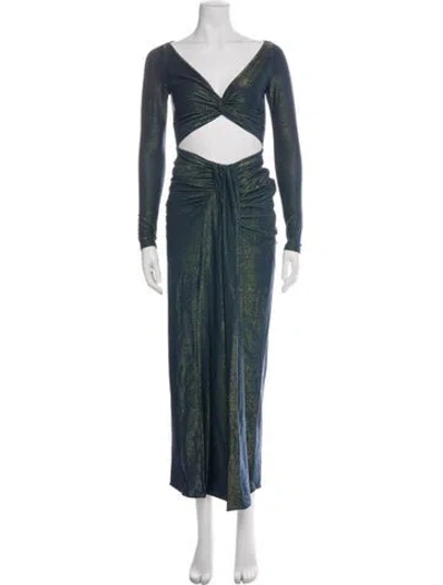 Pre-owned Baobab Printed Long Dress W/ Tags In Blue