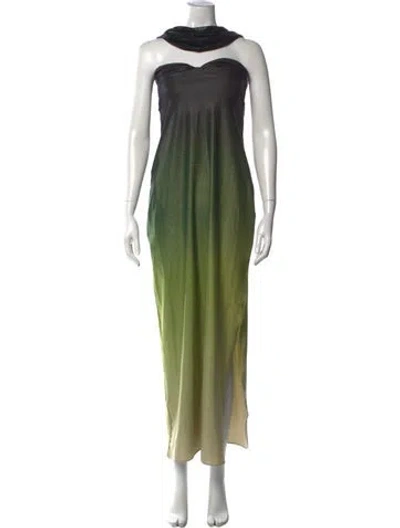 Pre-owned Baobab Printed Long Dress W/ Tags In Green