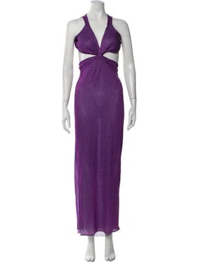 Pre-owned Baobab Printed Long Dress W/ Tags In Purple
