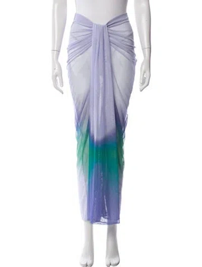 Pre-owned Baobab Printed Long Skirt In Purple