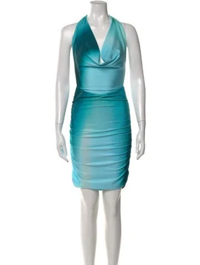 Pre-owned Baobab Printed Mini Dress In Blue