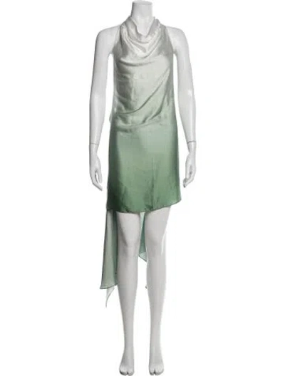Pre-owned Baobab Printed Mini Dress In Green