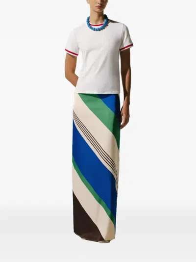Baobab Renata Striped Maxi Skirt In Blue