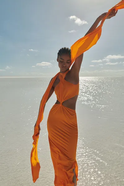 Baobab Ribera Maxi Dress In Orange