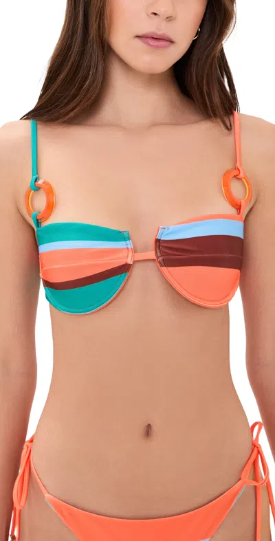 Baobab Roa Bikini Top Funky Aperol In Multi