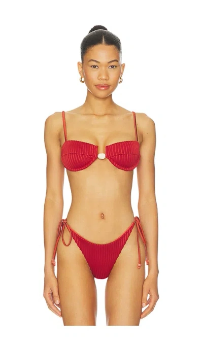 Baobab Roma Bikini Top In Red