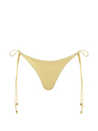 Baobab Roma Textured Bikini Bottom In Yellow