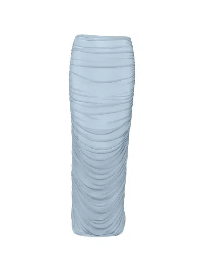 Baobab Ruched Mesh Pareo In Blue