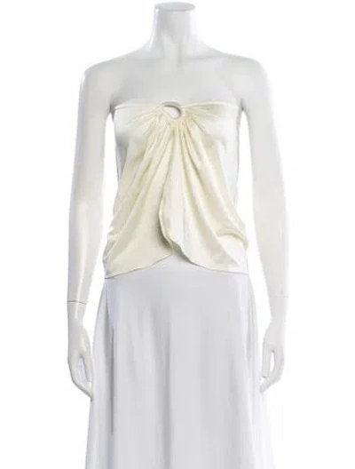 Pre-owned Baobab Ruffle Embellishment Cover-up In White