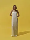 Baobab Sage Strapless Gown In White