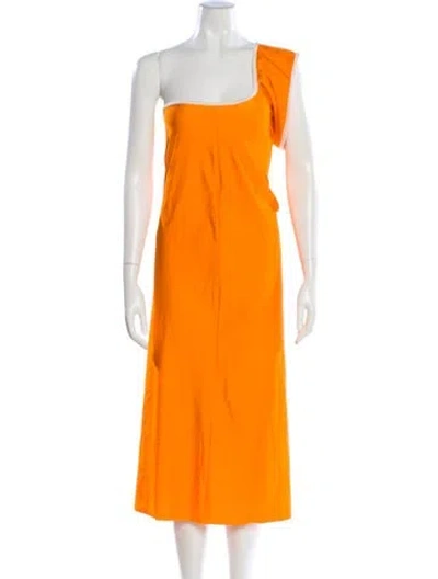 Pre-owned Baobab Square Neckline Long Dress In Orange