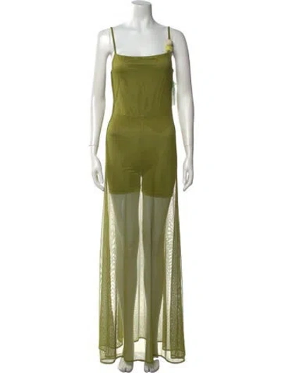 Pre-owned Baobab Square Neckline Long Dress W/ Tags In Green