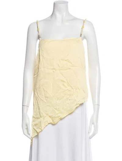 Pre-owned Baobab Square Neckline Sleeveless Top In Yellow
