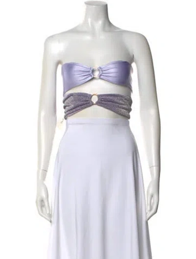 Pre-owned Baobab Strapless Crop Top W/ Tags In Purple