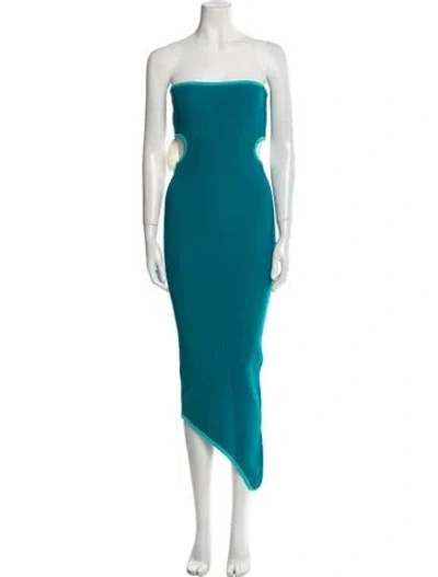 Pre-owned Baobab Strapless Knee-length Dress W/ Tags In Blue