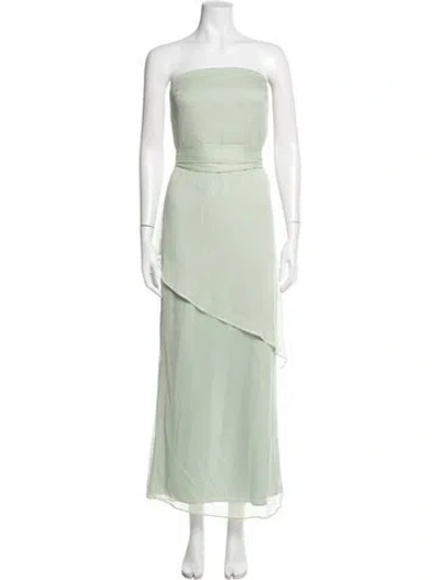 Pre-owned Baobab Strapless Long Dress In Green