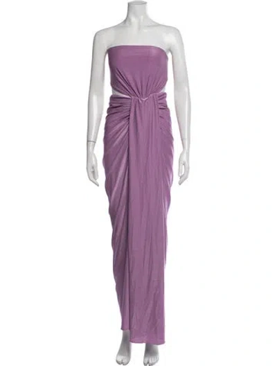 Pre-owned Baobab Strapless Long Dress In Purple