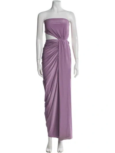 Pre-owned Baobab Strapless Long Dress In Purple