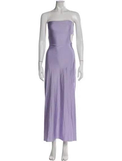 Pre-owned Baobab Strapless Long Dress In Purple