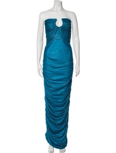 Pre-owned Baobab Strapless Long Dress W/ Tags In Blue