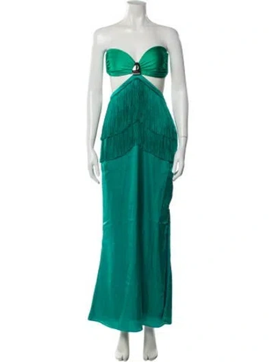 Pre-owned Baobab Strapless Long Dress W/ Tags In Green