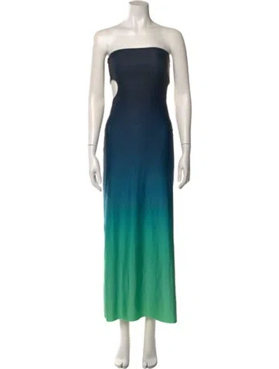 Pre-owned Baobab Strapless Midi Length Dress In Multi