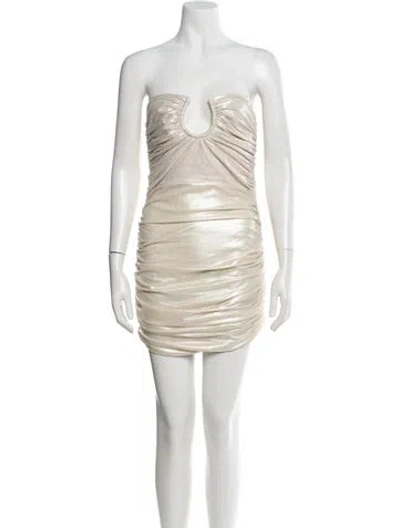 Pre-owned Baobab Strapless Mini Dress W/ Tags In Neutral