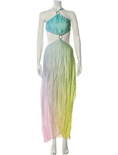 Pre-owned Baobab Striped Long Dress In Multi