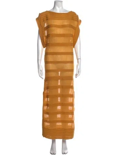 Pre-owned Baobab Striped Long Dress W/ Tags In Yellow