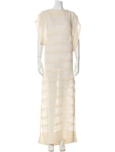 Pre-owned Baobab Striped Long Dress In Yellow