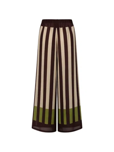 Baobab Striped Sheer Palazzo Pants In Multi